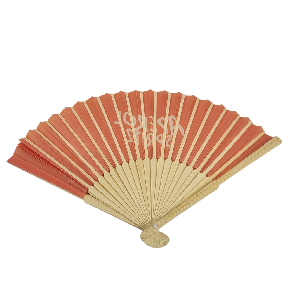 Aperol Spritz Hand fan Wood And Fabric New - Picture 6 of 10